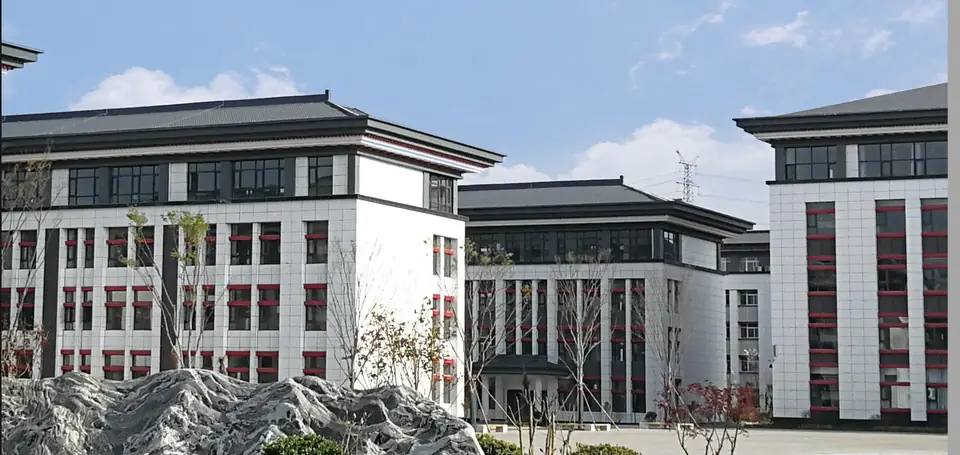 Campus buildings with a fibre cement curtain wall
