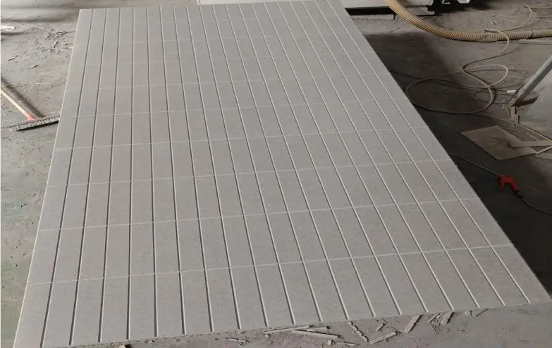 Mid grey brick-pattern fibre cement board