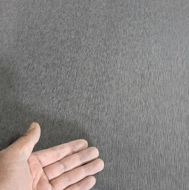 Brushed-texture dark grey fibre cement board