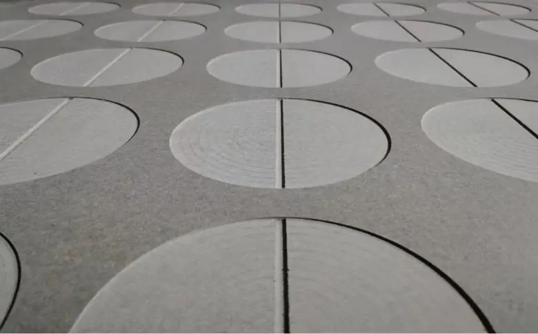 Tiered circles fibre cement panel