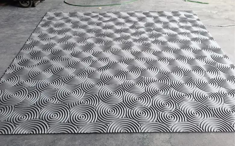 Ripple lattice carved fibre cement panel