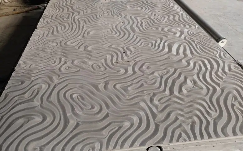 Rock-flow carved fibre cement panel