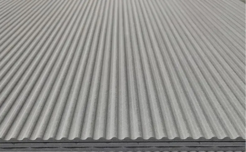 S-wave fluted fibre cement panel