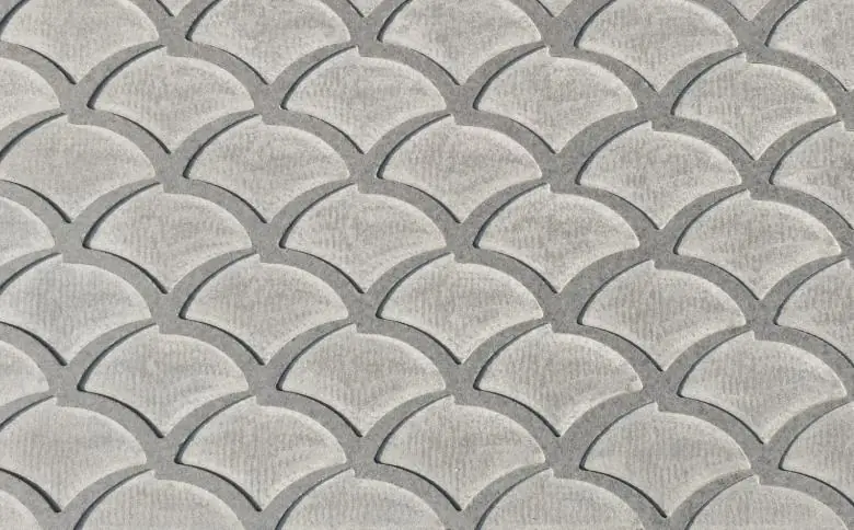 Fish-scale fibre cement panel
