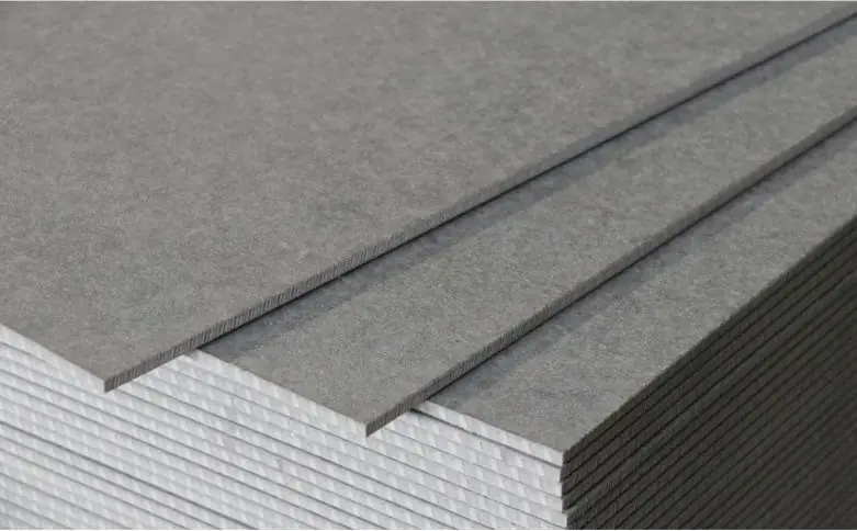 Smooth mid grey fibre cement boards