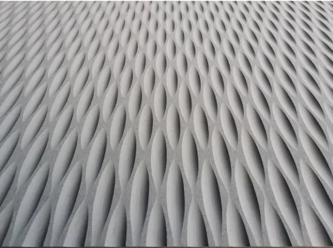 Twist weave carved fibre cement panel