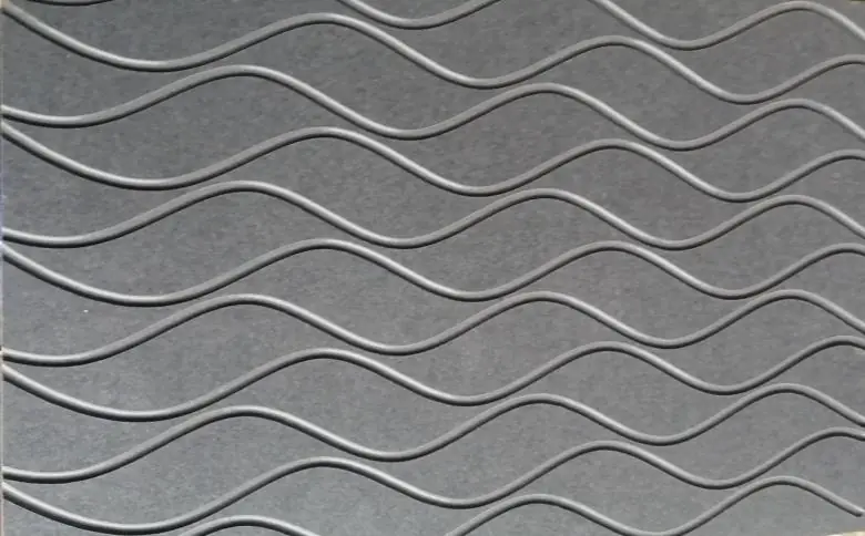 Wave-line grooved fibre cement panel